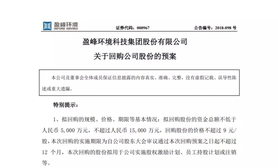 平博pinnacle官方网站環(huán)境宣布回購(gòu)部分公司社會(huì)公眾股份